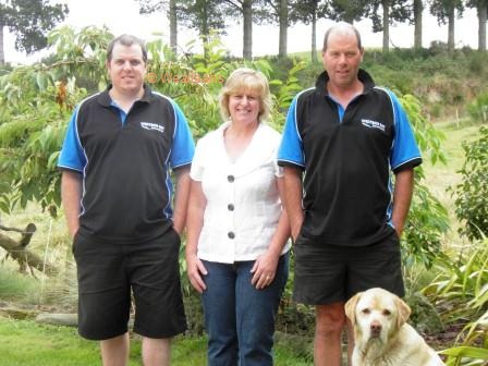 Western Bay Groundspread's Lincoln family, from left, Ben, Joy and Wayne.